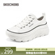 斯凱奇（Skechers）女鞋春季潮流百搭透氣時(shí)尚板鞋帆布鞋177435 白色/WHT 36