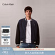 Calvin KleinJeans秋冬男士美式潮流復古學(xué)院風(fēng)ck抓絨拼色棒球領(lǐng)夾克外套 UB1-藏青 S