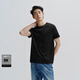 太平鳥(niǎo)男裝 易打理短袖T恤男打底純色衣服情侶體恤潮冰氧吧 冰曜黑第二批 XL