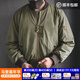馬登工裝美式復古MA1飛行員夾克男冬夾棉棒球服外套男士加厚棉襖上衣 淺綠色 【衣服男裝冬季外套/襖子男/男士棉服/棉襖男】 L