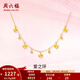 周六福（ZLF）黃金鏈墜女款5G足金心形項鏈愛(ài)之環(huán) 計價(jià) 40+5cm-3.85g
