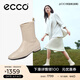 愛(ài)步（ECCO）靴子女 時(shí)尚潮流百搭經(jīng)典平底羊皮輕奢女靴 舞悅244403 石灰色24440359113 38