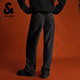 杰克·瓊斯（JACK&JONES） 男裝牛仔褲馬年百搭時(shí)尚舒適簡(jiǎn)約純色臀兜刺繡廓形褲子226132009