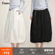 fano studios范洛Fano 小眾設計感輕盈氧氣百搭松緊花苞半身裙女2026夏季新款 黑色 第二批 均碼