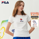 斐樂(lè )斐樂(lè )官方女裝短袖T恤女夏季舒適經(jīng)典針織短袖小熊t上衣潮流時(shí)尚 標準白-WT M （165/84A/M）
