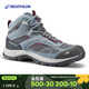 迪卡儂女士戶(hù)外MH100中幫登山防水防滑輕便抓地徒步鞋-松灰色37 2894466