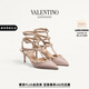 華倫天奴VALENTINO[禮物]女士 ROCKSTUD 鉚釘高跟鞋涼鞋 裸粉色 37.5