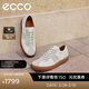 愛(ài)步（ECCO）休閑鞋男 26年春季新款復古德訓鞋舒適板鞋男鞋 柔酷10號560104 白色/砂礫灰56010458336 41