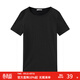 美特斯邦威短袖T恤女夏季新款合體純色多色打底內搭基礎百搭t恤女休閑半袖素 影黑 S 155 80A