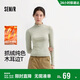 森馬（Semir）長(cháng)袖T恤女半高領(lǐng)緊身冬季2025發(fā)熱抓絨木耳邊打底衫109725101013