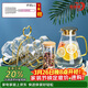 青蘋(píng)果耐熱玻璃冷水壺茶壺11件套 涼水壺水杯杯架托盤(pán)杯刷茶葉罐