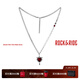 ROCK&RIDE【即將調價(jià)】惡魔之心紅石榴石項鏈 S925銀男士復古女設計感送女 惡魔之心項鏈 （50cm）