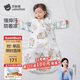 貝肽斯嬰兒睡袋春秋竹棉紗布寶寶睡衣一體兒童防踢被睡袋前6后4靈鹿 M