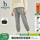 哈吉斯（HAZZYS）品牌童裝女童褲子冬新品彈力舒適百搭休閑加厚一體絨長(cháng)褲 中花灰 130