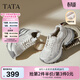 他她（TATA）厚底女鞋網(wǎng)面鞋子春秋新新款時(shí)尚休閑鞋百搭增高老爹鞋CZX02AM6 米/銀 36