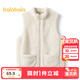 巴拉巴拉童裝兒童馬甲冬季加厚珊瑚絨寶寶保暖背心男童女童可外穿上衣 咖色調00355 120