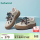 熱風(fēng)（Hotwind）復古百搭德訓鞋通勤女鞋春秋時(shí)尚簡(jiǎn)約豹紋拼色厚底板鞋女運動(dòng)鞋 88米黑 39 245mm