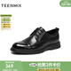 天美意皮鞋商場(chǎng)同款純色系帶商務(wù)通勤男鞋正裝皮鞋新款 黑色 40