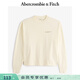 Abercrombie & Fitch美式復古舒適百搭做舊LOGO長(cháng)袖T恤春夏男裝123-4080 奶油色 M (180/100A)