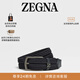 Zegna杰尼亞腰帶海軍藍彈力人造絲編織男士腰帶/皮帶3.2CM寬 海軍藍 105cm（3尺1-3尺2）