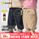 嘟嘟家【雙面絨】?jì)和杭炯咏q褲子男童保暖休閑褲女童卡通舒適長(cháng)褲春裝 灰色 100