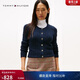 Tommy Hilfiger【絞花肌理】秋冬女裝純棉通勤圓領(lǐng)麻花毛衣針織開(kāi)衫外套