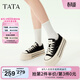 他她（TATA）經(jīng)典厚底帆布鞋女鞋子休閑板鞋小白鞋春新款WP801AM5 黑色 36