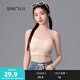 三福2024新款運動(dòng)風(fēng)文胸女固定杯抹胸美背細肩帶裹胸吊帶背心內衣 膚色 75B