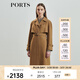 PORTS寶姿女裝秋冬新品長(cháng)袖中長(cháng)大衣LL9T031LWD025 深咖哩褐 M (6)