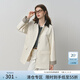 范思藍恩撞色拼接燈芯絨領(lǐng)口工裝風(fēng)外套女秋季2025新款百搭插肩袖 奶白色 XS