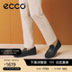 愛(ài)步（ECCO）豆豆鞋男 軟底輕盈一腳蹬樂(lè )福休閑皮鞋 S 輕巧莫克540514 黑色41