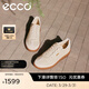 愛(ài)步（ECCO）板鞋女 26年新款夏季時(shí)尚百搭牛皮輕盈德訓休閑鞋 柔酷11號235803 石灰色/亮白色23580361598 37 （尺碼偏大，建議拍小一碼）