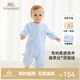 英氏（YEEHOO）嬰兒衣服男童女童連體衣爬服寶寶衣服秋冬雙面絨保暖 融冰【襟蛤款】 80cm （推薦9-18個(gè)月）