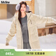 MsShe【90%白鴨絨】大碼女裝2025冬裝胖mm寬松連帽面包羽絨服外套 茉莉黃色現貨 2XL
