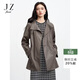 玖姿（JUZUI）英倫風(fēng)一手長(cháng)100%棉收腰風(fēng)衣女2026春季新款JTGC41202 深灰 M