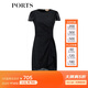 PORTS寶姿女裝秋冬新款黑色連衣裙YLL8D304LWP093 黑色 S （4）