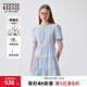 Teenie Weenie小熊女裝白色連衣裙夏季少女感蕾絲短裙子 藍色 S