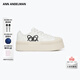 ANN ANDELMAN【周深同款】厚底板鞋女增高秋季新款皮鞋低幫休閑鞋 白色 37