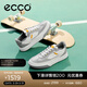 愛(ài)步（ECCO）休閑鞋 百搭運動(dòng)厚底板鞋簡(jiǎn)約撞色男鞋 街頭球鞋539804 白色/鴿子灰/水泥灰53980452475 41