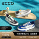 愛(ài)步（ECCO）休閑鞋 百搭運動(dòng)厚底板鞋簡(jiǎn)約撞色男鞋 街頭球鞋539804 白色/黑色/鴿子灰53980461195 40