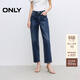 ONLY2026春季新款設計感修身顯瘦直筒褲九分褲牛仔褲女|126149007 J34390洗水牛仔藍 S S標準褲長(cháng)