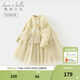 戴維貝拉（DAVE＆BELLA）兒童毛衣連衣裙小童針織裙女童網(wǎng)紗裙寶寶公主裙幼兒裙子春季新款 鵝黃色【現貨】 110 cm（建議身高100-110cm）