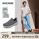 斯凱奇（Skechers）閃穿鞋男鞋春季休閑健步鞋一腳蹬運動(dòng)鞋百搭軟底布鞋118306