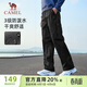 駱駝（CAMEL）直筒工裝褲男戶(hù)外防潑水運動(dòng)休閑褲子 J14CA6L6645 幻影黑 L