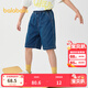 巴拉巴拉【商場(chǎng)同款】童裝兒童短褲男童年夏季牛仔中褲女童潮 牛仔深藍88301 120