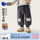 迷你巴拉（minibala）男女童褲子保暖內里加絨不勒肚冬裝寬松PP褲