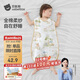 貝肽斯兒童紗布睡袋夏季薄款寶寶無(wú)袖背心睡衣防踢被子神器前4后2蘑菇 L
