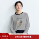茵曼（INMAN）趣味木馬印花長(cháng)袖條紋T恤女2026春季時(shí)尚減齡寬松休閑上衣 黑白條紋 L