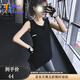 COZOK新款運動(dòng)背心女外穿長(cháng)款跑步健身服無(wú)袖速干T恤寬松瑜伽服上衣薄 329黑色_背心 XL _125-140斤