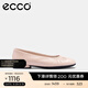 愛(ài)步（ECCO）單鞋女 倪妮同款羊皮一腳套方頭淺口平底低跟鞋 安妮208553 裸粉色20855301118 38